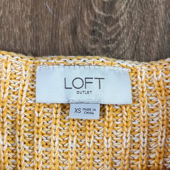 Loft Cotton Sweater Tank Golden Yellow Sz XS - Picture 5 of 9